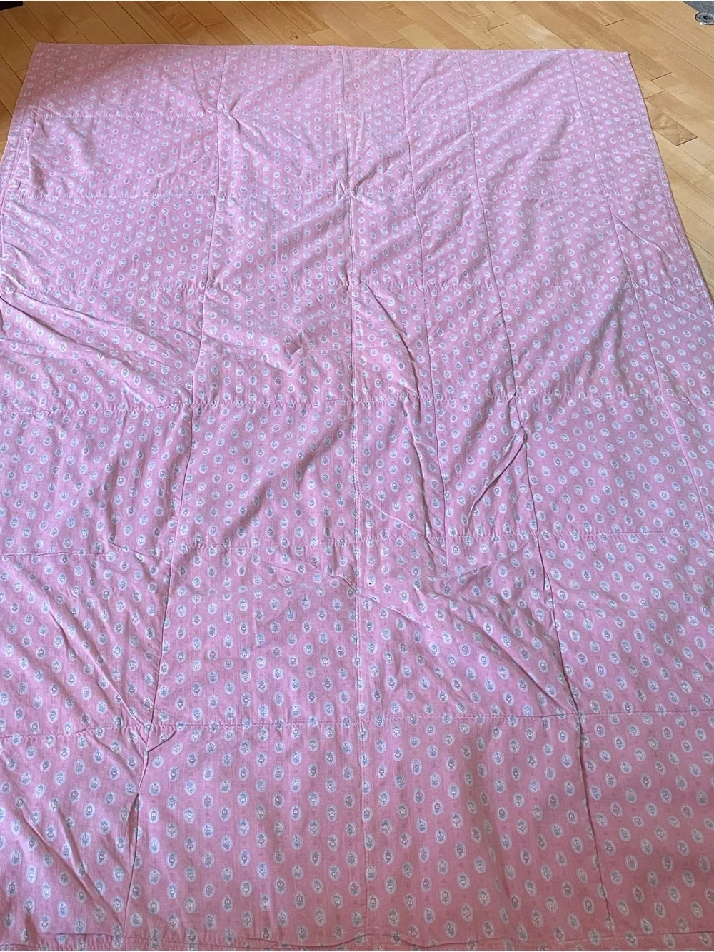 70’s Handmade Machine Zig Zag Stitch Multi Colored Patchwork Throw Lap Quilt